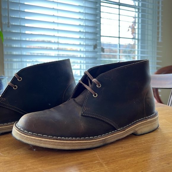 Clarks Originals Desert Boots Women’s Brown Leather Size US10 EU41.5 - Picture 3 of 7